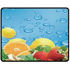 Fruit Water Bubble Lime Blue Fleece Blanket (medium) 