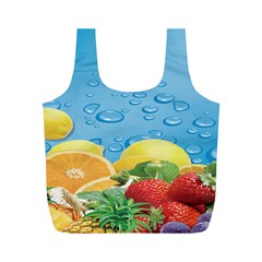 Fruit Water Bubble Lime Blue Full Print Recycle Bags (m)  by Alisyart