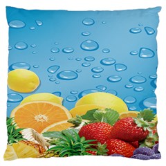 Fruit Water Bubble Lime Blue Large Flano Cushion Case (one Side) by Alisyart