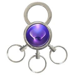 Lines Lights Space Blue Purple 3-ring Key Chains by Alisyart