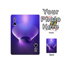 Lines Lights Space Blue Purple Playing Cards 54 (mini) 