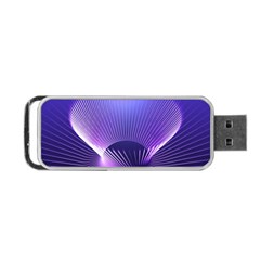 Lines Lights Space Blue Purple Portable Usb Flash (one Side)