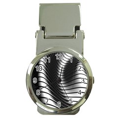 Metallic Waves Money Clip Watches