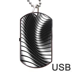 Metallic Waves Dog Tag Usb Flash (two Sides)