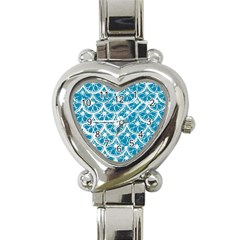 Lime Blue Star Circle Heart Italian Charm Watch