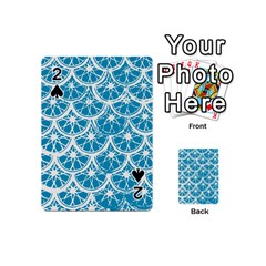 Lime Blue Star Circle Playing Cards 54 (Mini) 