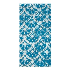 Lime Blue Star Circle Shower Curtain 36  x 72  (Stall) 