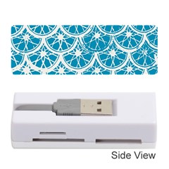 Lime Blue Star Circle Memory Card Reader (Stick) 