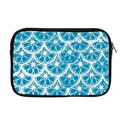 Lime Blue Star Circle Apple MacBook Pro 17  Zipper Case