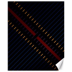 Material Design Stripes Line Red Blue Yellow Black Canvas 11  X 14  