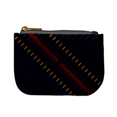 Material Design Stripes Line Red Blue Yellow Black Mini Coin Purses