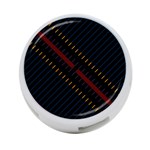 Material Design Stripes Line Red Blue Yellow Black 4-Port USB Hub (Two Sides)  Back