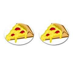 Pasta Salad Pizza Cheese Cufflinks (oval) by Alisyart