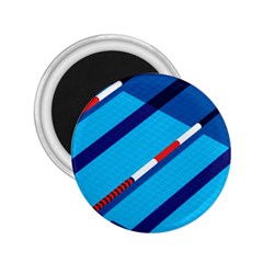 Minimal Swim Blue Illustration Pool 2 25  Magnets