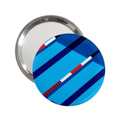 Minimal Swim Blue Illustration Pool 2 25  Handbag Mirrors by Alisyart