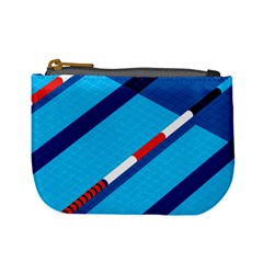 Minimal Swim Blue Illustration Pool Mini Coin Purses