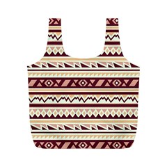 Pattern Tribal Triangle Full Print Recycle Bags (m) 