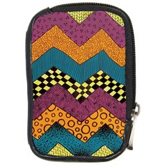 Painted Chevron Pattern Wave Rainbow Color Compact Camera Cases by Alisyart