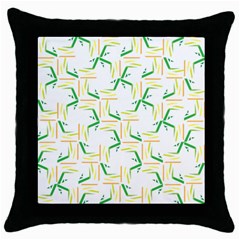 Patterns Boomerang Line Chevron Green Orange Yellow Throw Pillow Case (black) by Alisyart