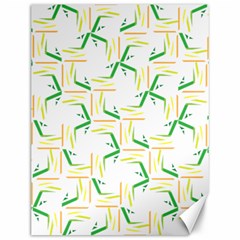 Patterns Boomerang Line Chevron Green Orange Yellow Canvas 12  X 16  