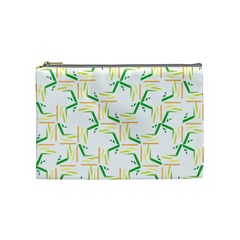 Patterns Boomerang Line Chevron Green Orange Yellow Cosmetic Bag (medium) 