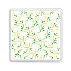 Patterns Boomerang Line Chevron Green Orange Yellow Memory Card Reader (square) 