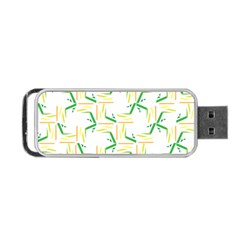 Patterns Boomerang Line Chevron Green Orange Yellow Portable Usb Flash (one Side) by Alisyart