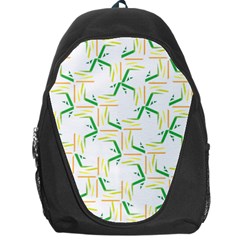 Patterns Boomerang Line Chevron Green Orange Yellow Backpack Bag