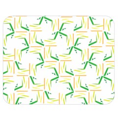 Patterns Boomerang Line Chevron Green Orange Yellow Double Sided Flano Blanket (medium)  by Alisyart