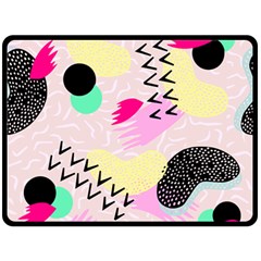 Pink Circle Red Pattern,sexy Fleece Blanket (large) 