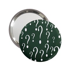 Question Mark White Green Think 2 25  Handbag Mirrors by Alisyart