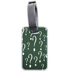 Question Mark White Green Think Luggage Tags (two Sides)