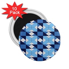 Radiating Star Repeat Blue 2 25  Magnets (10 Pack)  by Alisyart
