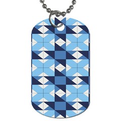 Radiating Star Repeat Blue Dog Tag (two Sides)