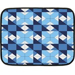 Radiating Star Repeat Blue Double Sided Fleece Blanket (Mini)  35 x27  Blanket Back