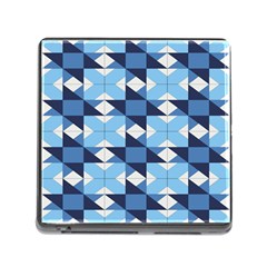 Radiating Star Repeat Blue Memory Card Reader (square)