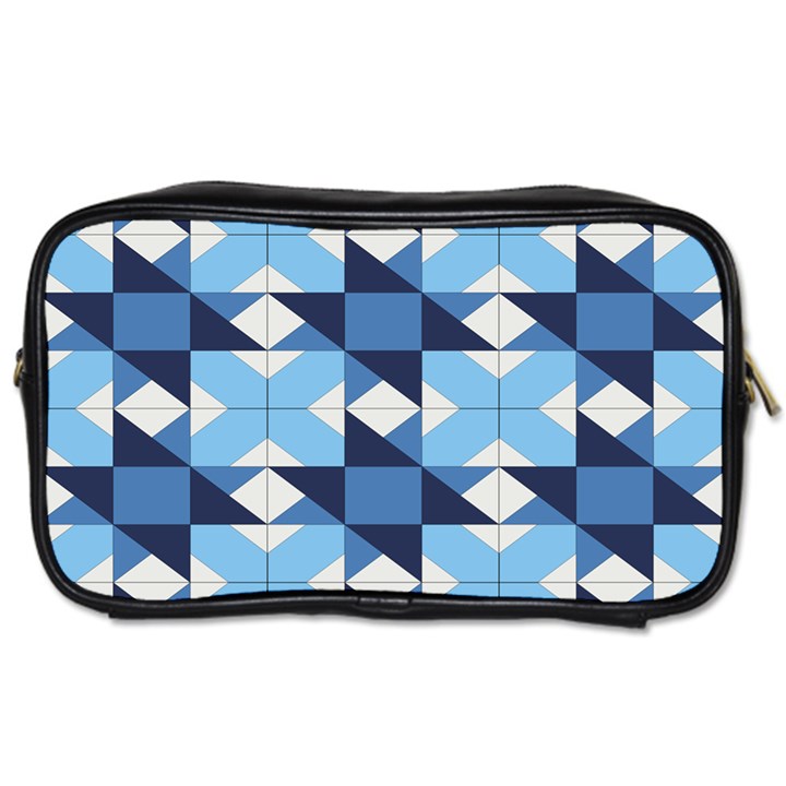 Radiating Star Repeat Blue Toiletries Bags