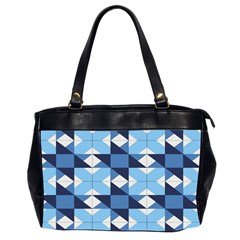 Radiating Star Repeat Blue Office Handbags (2 Sides) 