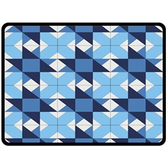 Radiating Star Repeat Blue Fleece Blanket (large) 