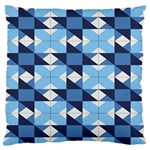 Radiating Star Repeat Blue Standard Flano Cushion Case (Two Sides) Front