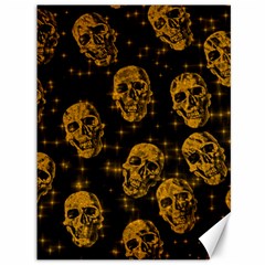 Sparkling Glitter Skulls Golden Canvas 36  X 48   by ImpressiveMoments