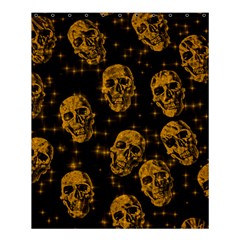 Sparkling Glitter Skulls Golden Shower Curtain 60  X 72  (medium)  by ImpressiveMoments