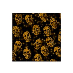 Sparkling Glitter Skulls Golden Satin Bandana Scarf by ImpressiveMoments