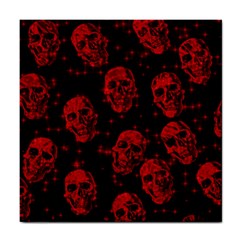 Sparkling Glitter Skulls Red Tile Coasters by ImpressiveMoments