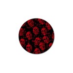 Sparkling Glitter Skulls Red Golf Ball Marker (10 pack) Front