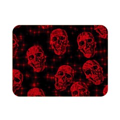 Sparkling Glitter Skulls Red Double Sided Flano Blanket (mini)  by ImpressiveMoments