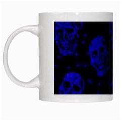 Sparkling Glitter Skulls Blue White Mugs