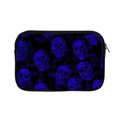 Sparkling Glitter Skulls Blue Apple Ipad Mini Zipper Cases by ImpressiveMoments