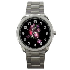 Colour Of Nature Fractal A Nice Fractal Coloured Garden Sport Metal Watch by Simbadda