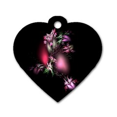 Colour Of Nature Fractal A Nice Fractal Coloured Garden Dog Tag Heart (one Side) by Simbadda